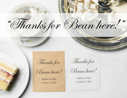 Thanks for Bean here! (50 ct.) - Wedding Favors